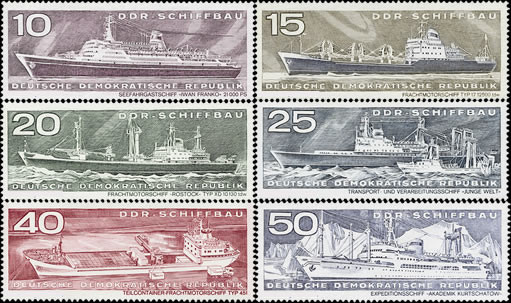 Briefmarken: DDR 1971, Mi.Nr. 1693-1698, Schiffbau. Postfrisch