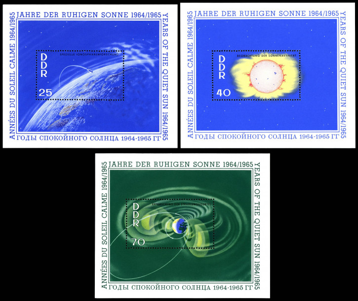 Briefmarken: DDR 1964 Mi.Nr. Block 20-22, Int. Jahre der ruhigen Sonne, Postfrisch