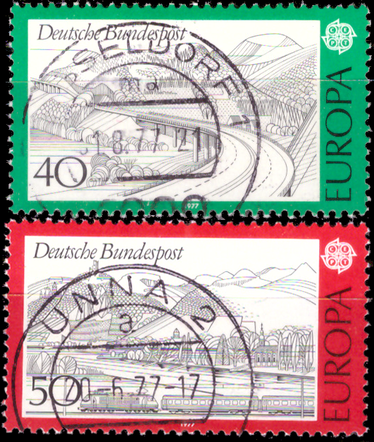 Briefmarken BRD (Bund) 1977, Mi.Nr. 934-935, Europa: Landschaften. Gestempelt