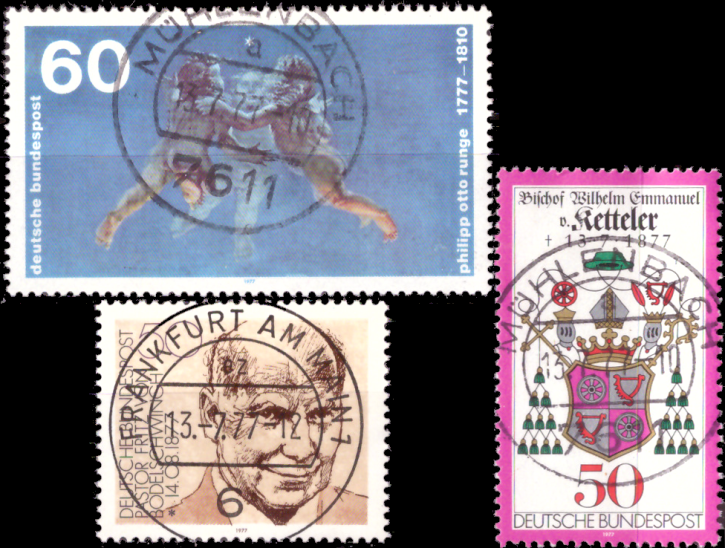 Briefmarken BRD (Bund) 1977, Mi.Nr. 940, 941, 942, Gestempelt