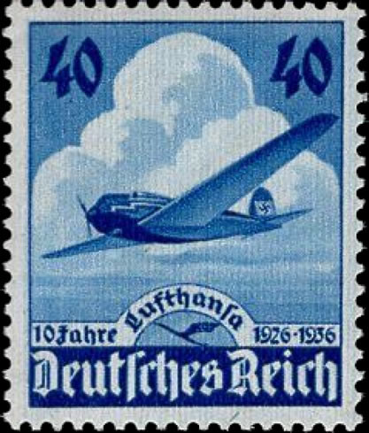 Briefmarken Deutsches Reich 1936, Nr.603, Lufthansa, Postfrisch