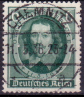 Briefmarken Deutsches Reich 1936, Mi.Nr. 608, Otto von Guericke, Gestempelt