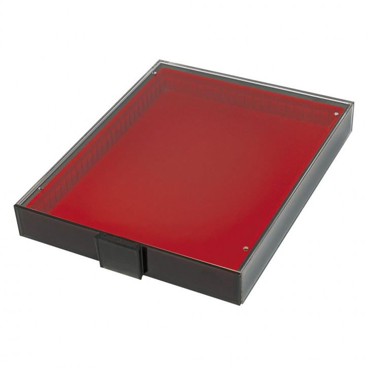 LINDNER - Universal Sammelbox/Aufbewahrungsbox mit Schublade in Rauchglasoptik