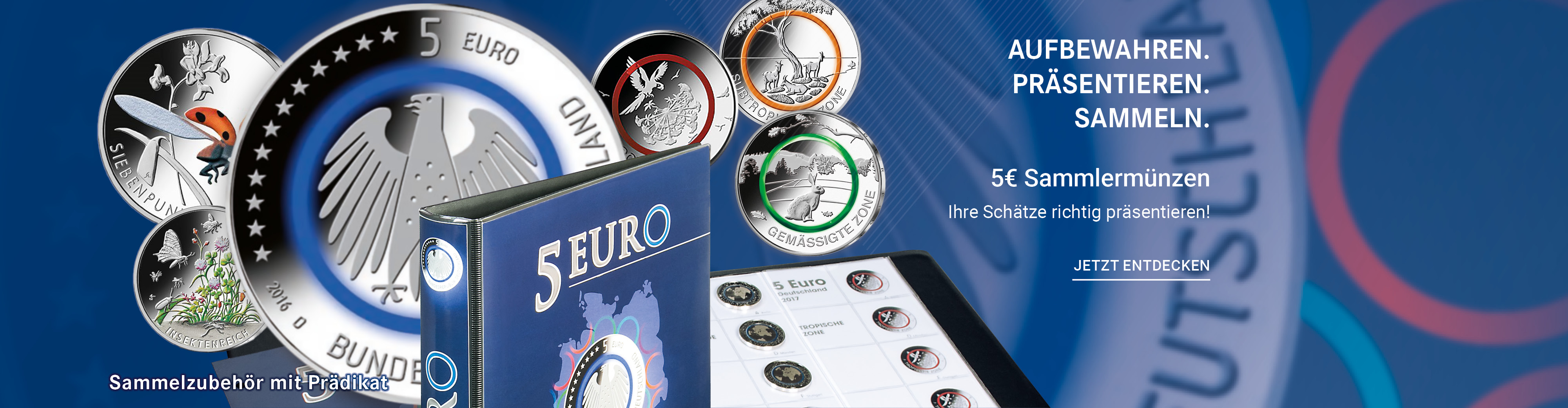 Lindner Zubehör für 5 Euro-Sammlermünzen mit Polymerring