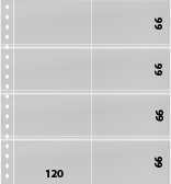Lindner Omnia Klemmkartenblatt mit 8 Taschen (120 x 66 mm) pro Seite, weiß, 10er-Packung