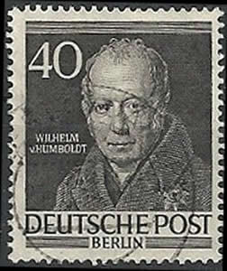 Briefmarken Berlin Mi.Nr. 100, Wilhelm Frh. von Humboldt. Gestempelt