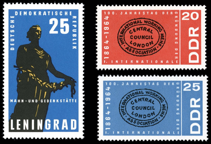 Briefmarken: DDR 1964, Mi.Nr. 1048, 1054-1055, Postfrisch