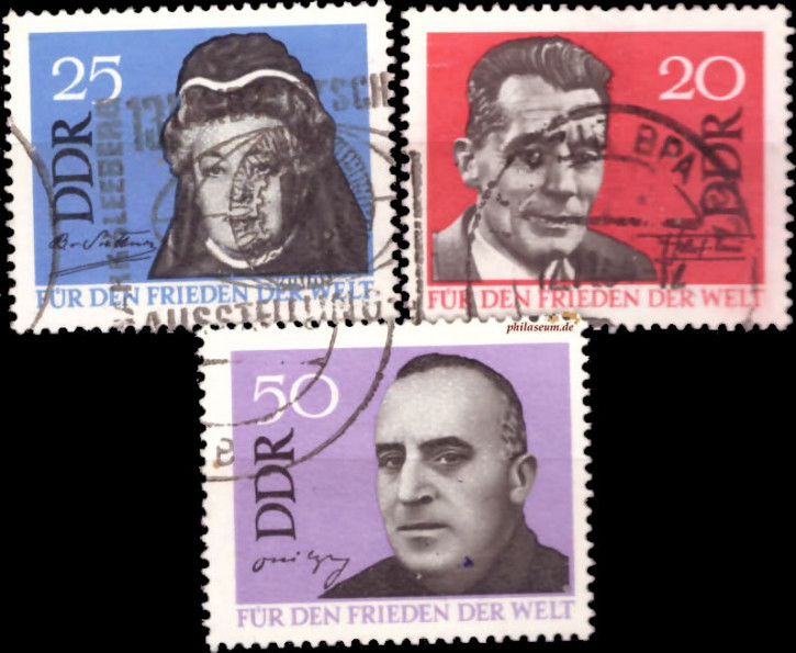 Briefmarken: DDR 1964, Mi.Nr. 1049-1051, Für den Weltfrieden, Gestempelt