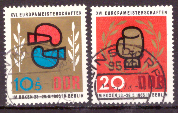 Briefmarken DDR 1965, Mi.Nr. 1100 - 1101, EM im Boxen, Berlin, Gestempelt