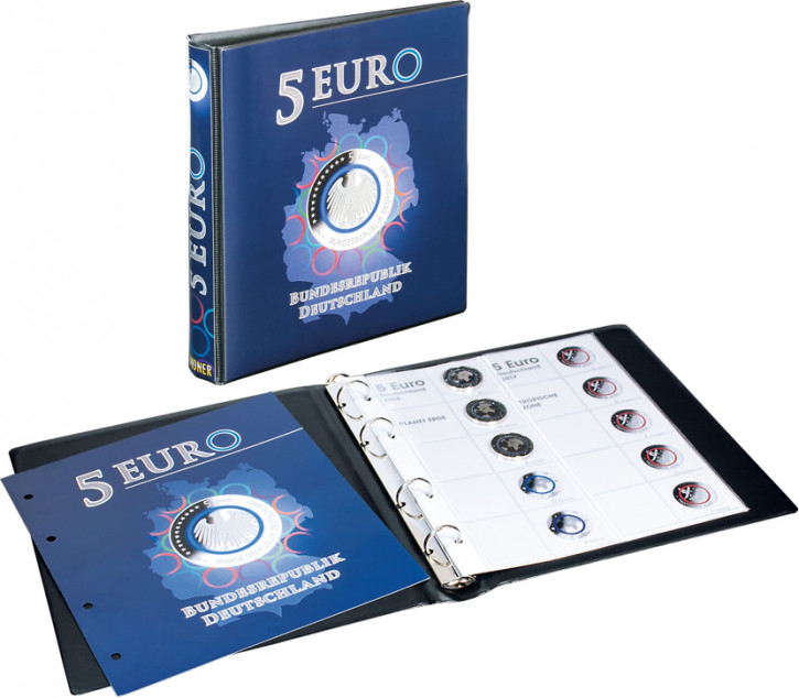 LINDNER Vordruckalbum 5 Euro-Sammlermünzen Bundesrepublik Deutschland