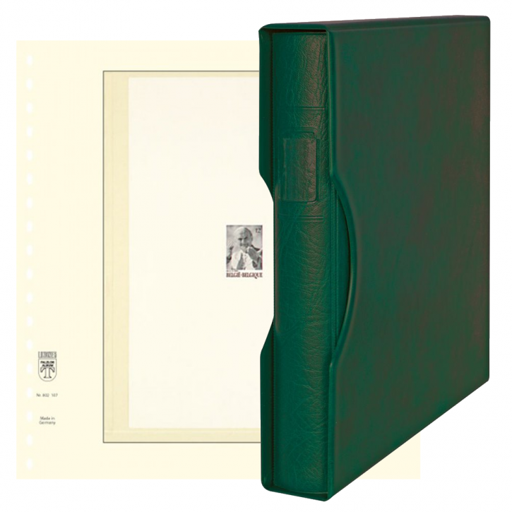 Lindner Komplettangebot: Ringbinder-Set REGULAR (1124) in Grün inkl. 2x 10er-Packungen T-Blanko-Blätter 1 Tasche 238 mm