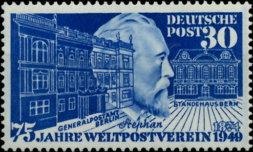 Briefmarken BRD (Bund) 1949, Mi.Nr. 116, 75 Jahre Weltpostverein (UPU). Postfrisch