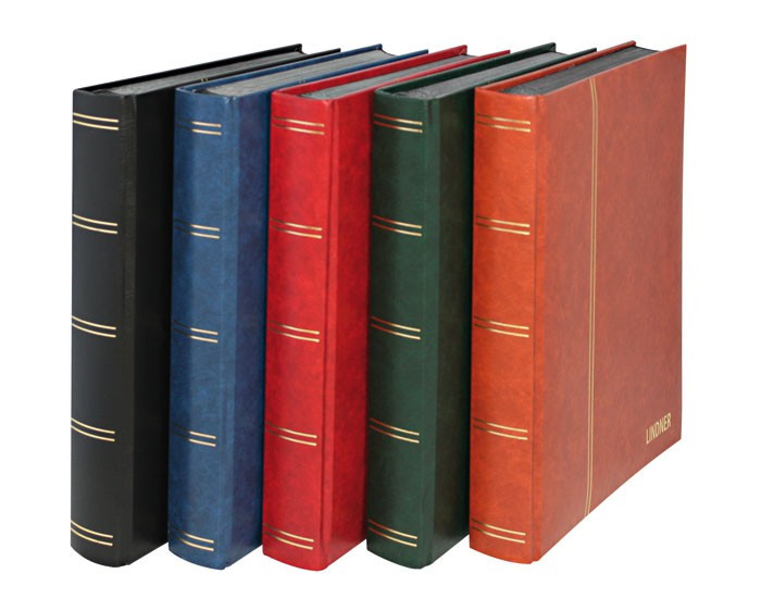 Lindner Einsteckbuch ELEGANT, wattiert, 60 schwarze Seiten, durchgehende Klarsichtfolien-Streifen, 230 x 305 mm , in 5 Farben zur Auswahl