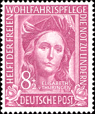 Briefmarken BRD (Bund) 1949, Mi.Nr. 117, Wohlfahrt: Helfer der Menschheit (I). Postfrisch