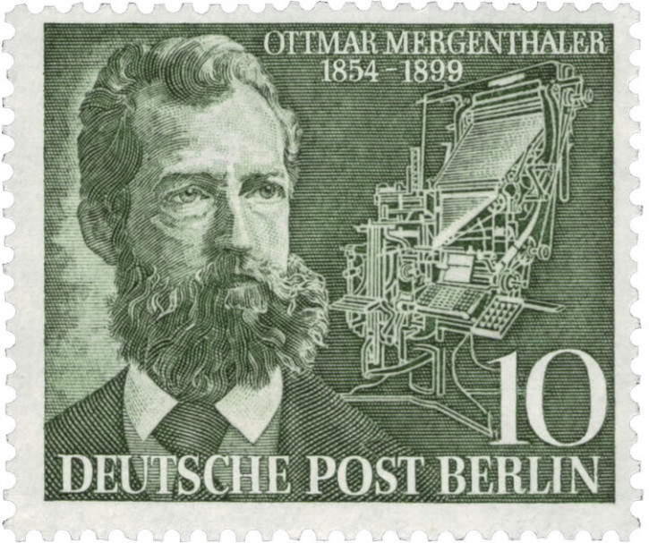 Briefmarken Berlin 1954 Mi.Nr. 117, Ottmar Mergenthaler. Postfrisch