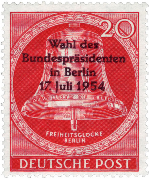 Briefmarken Berlin 1954 Mi.Nr. 118, Wahl des Bundespräsidenten. Postfrisch