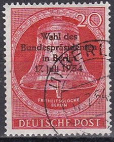 Briefmarken Berlin 1954 Mi.Nr. 118, Wahl des Bundespräsidenten. Gestempelt