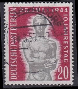 Briefmarken Berlin 1954 Mi.Nr. 119, Attentat auf Adolf Hitler. Gestempelt