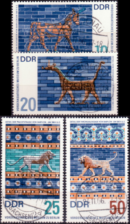 Briefmarken DDR 1966, MiNr. 1229-1232, Vorderasiatisches Museum, Gestempelt
