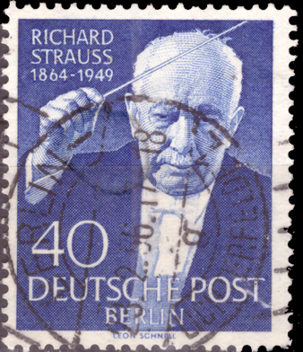 Briefmarken Berlin 1954 Mi.Nr. 124, Richard Strauss. Gestempelt