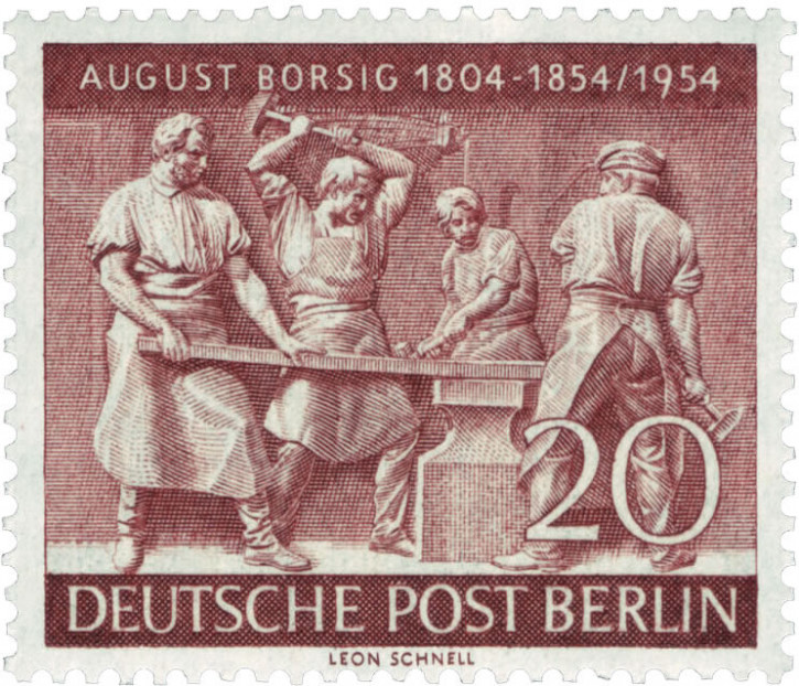 Briefmarken Berlin 1954 Mi.Nr. 125, August Borsig. Postfrisch