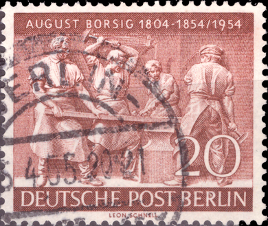 Briefmarken Berlin 1954 Mi.Nr. 125, August Borsig. Gestempelt