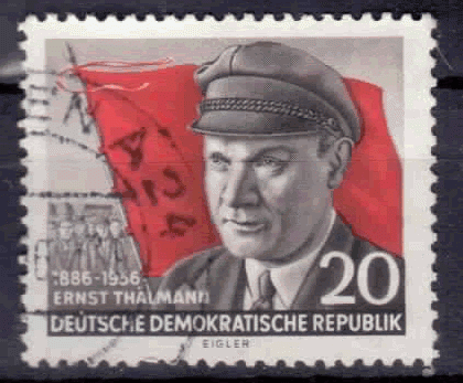 Briefmarken: DDR 1956, Mi.Nr. 520A, Ernst Thälmann, Gestempelt