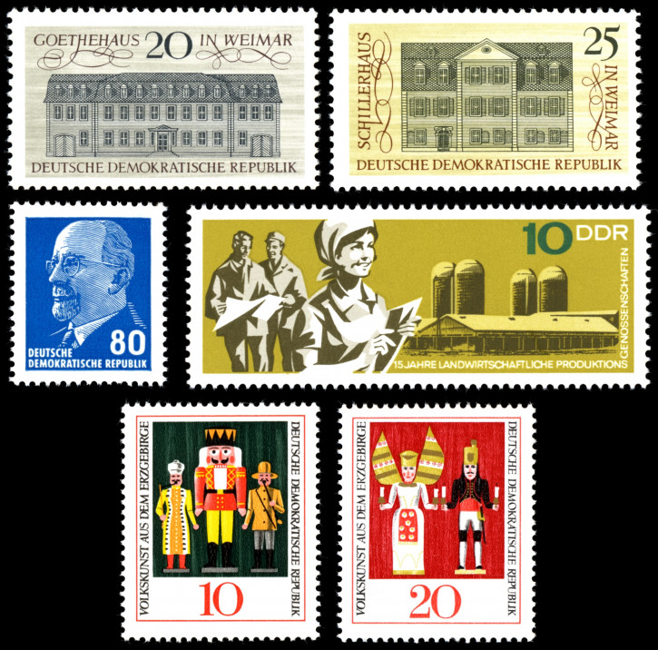 Briefmarken DDR 1967, Mi.Nr. 1329-1334, Postfrisch