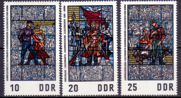 Briefmarken DDR 1968, Mi. Nr. 1346-1348, Glasmalerei, Postfrisch