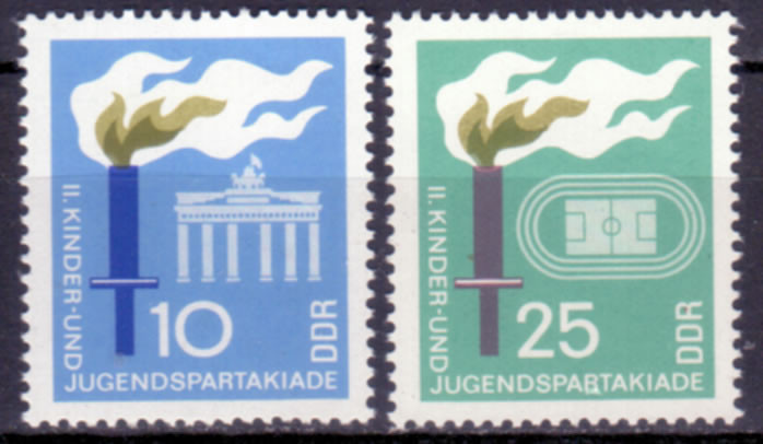 Briefmarken DDR 1968, Mi. Nr. 1375-1376, Spartakiade, Berlin. Postfrisch