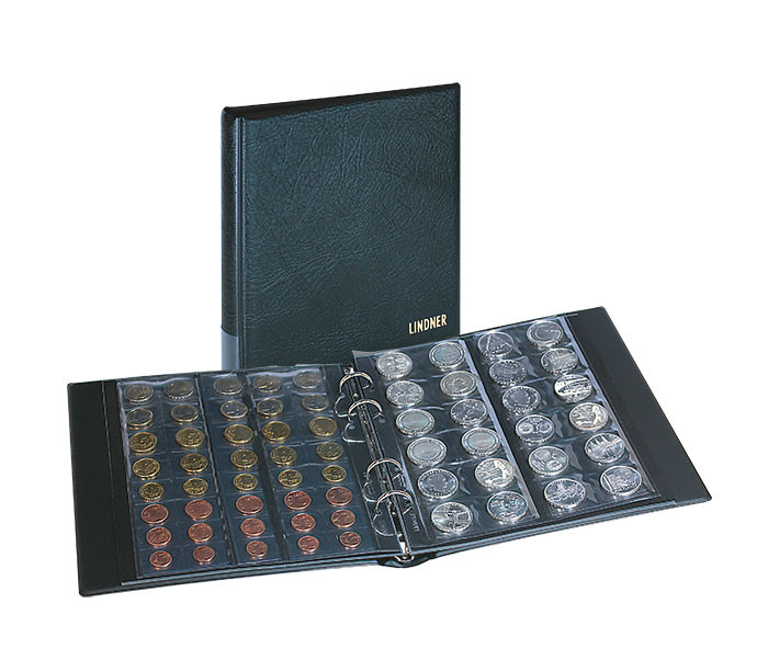 LINDNER Münzalbum RONDO inkl. 5 Münzblätter Multi Collect in Schwarz