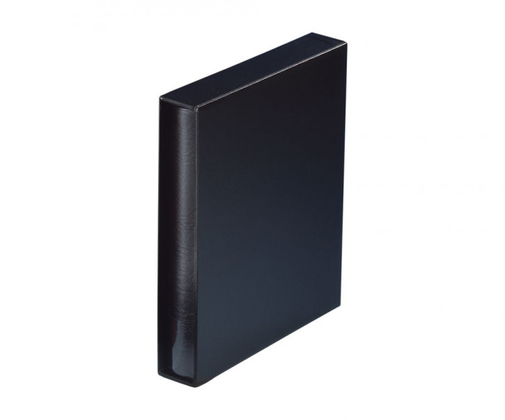 LINDNER Set: Ringbinder RONDO REGULAR mit Schutzkassette. Schwarz