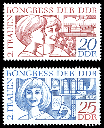 Briefmarken DDR 1969, Mi. Nr. 1474-1475, Nationaler Frauenkongress. Postfrisch