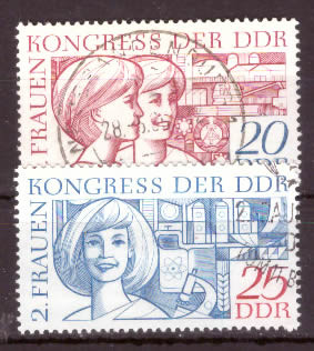 Briefmarken DDR 1969, Mi. Nr. 1474-1475, Nationaler Frauenkongress. Gestempelt