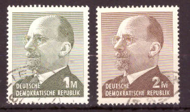 Briefmarken DDR 1969, Mi. Nr. 1481-1482, Walter Ulbricht. Großformat (III). Gestempelt