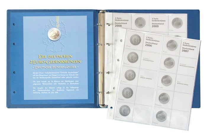 Lindner Vordruckalbum 2 Euro-Gedenkmünzen: Serie "Deutsche Bundesländer"
