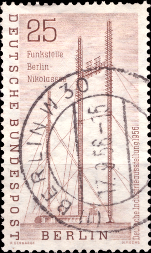 Briefmarken Berlin 1956 Mi.Nr. 157, Deutsche Industrieausstellung. Gestempelt