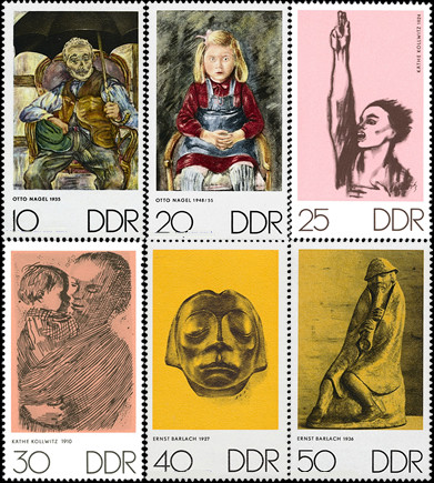 Briefmarken DDR 1970, Mi.Nr. 1607-1612, Kunstwoche. Postfrisch