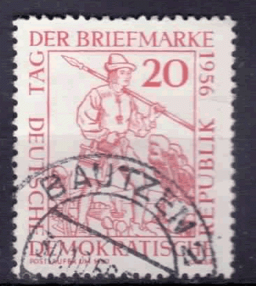 Briefmarken: DDR 1956, Mi.Nr. 544, Tag der Briefmarke. Gestempelt