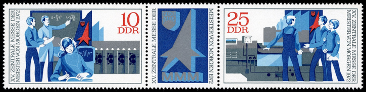 Briefmarken: DDR 1972, Mi.Nr. 1799-1800 (WZd278), Messe der Meister von morgen (MMM), Leipzig. Postfrisch