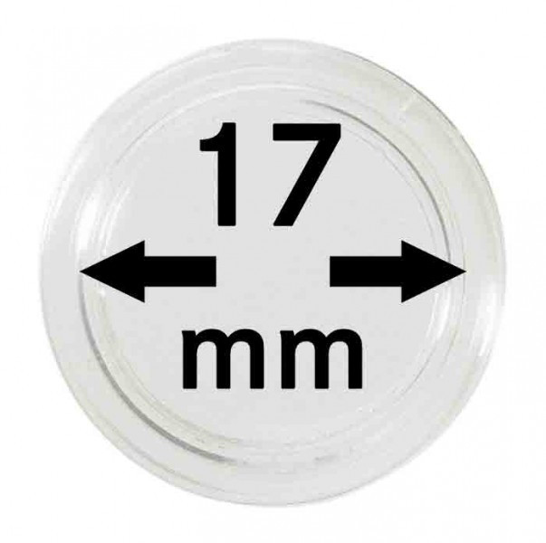 Lindner Münzkapseln Innen-Ø 17 mm, 10er-Packung