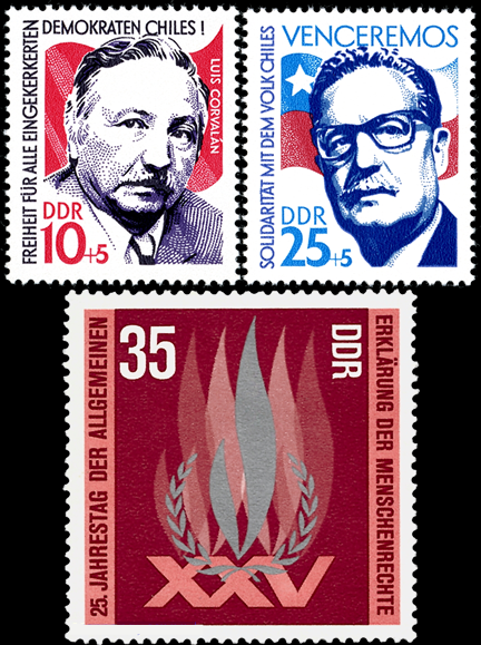 Briefmarken: DDR 1973, Mi.Nr. 1890-1891,1898, Postfrisch