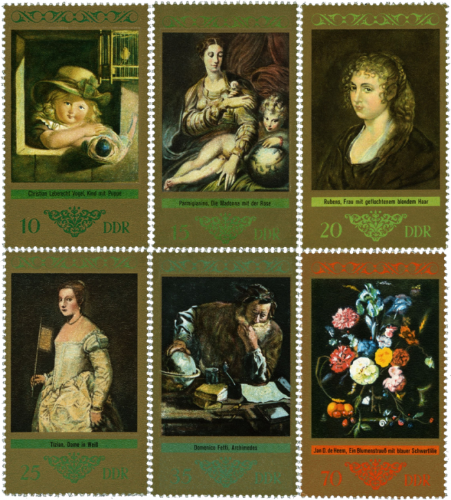 Briefmarken: DDR 1973, Mi.Nr. 1892-1897, Gemäldegalerie Alte Meister, Postfrisch