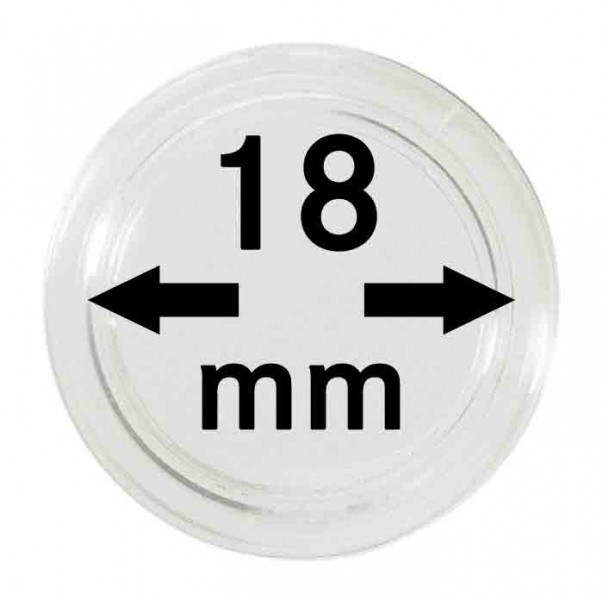 Lindner Münzkapseln Innen-Ø 18 mm, 10er-Packung