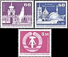 Briefmarken: DDR 1974, Mi. Nr. 1919-1920, 1967, Freimarken: Aufbau in der DDR. Großformat (VI + VII). Postfrisch