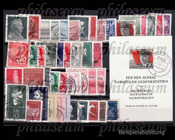 Briefmarken DDR Jahrgang 1956 Gestempelt - Komplett