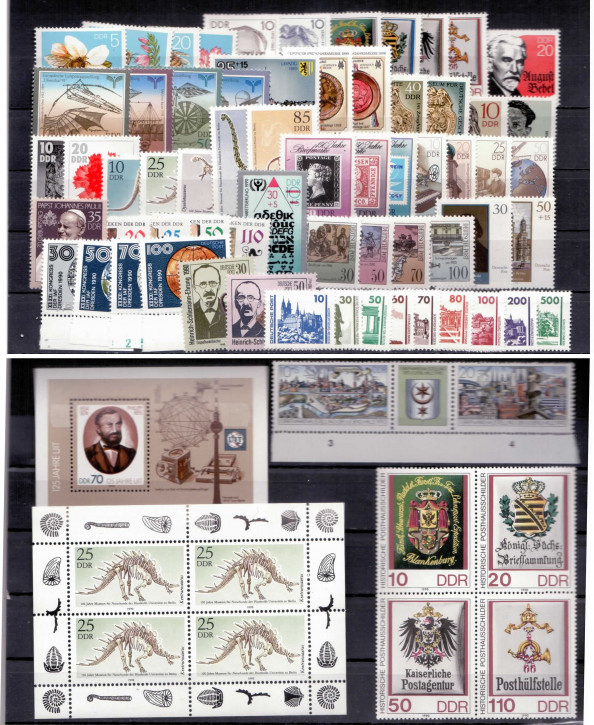 Briefmarken DDR Jahrgang 1990 Postfrisch - Komplett