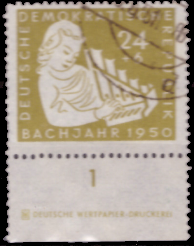 Briefmarken DDR 1950 Mi.Nr. 257 DZ (Druckereizeichen), Gestempelt