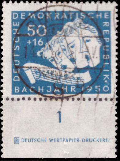 Briefmarken DDR 1950 Mi.Nr. 259 DZ (Druckereizeichen), Gestempelt