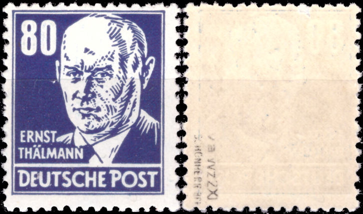 Briefmarken Briefmarken DDR 1952, Mi.Nr. 339 va WZ 2 XI, BPP Geprüft Schönherr, Persönlichkeiten (Ernst Thälmann), Postfrisch